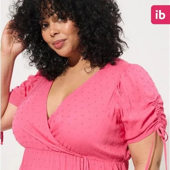 Torrid Pink Dress WITH POCKETS #134 - Picture 6 of 9